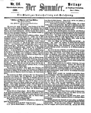 Der Sammler (Augsburger Abendzeitung) Dienstag 5. Oktober 1869