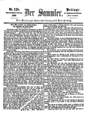 Der Sammler (Augsburger Abendzeitung) Dienstag 2. November 1869