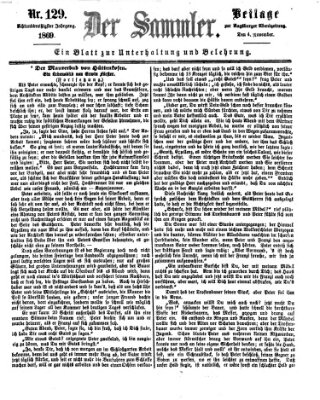 Der Sammler (Augsburger Abendzeitung) Donnerstag 4. November 1869