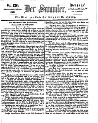 Der Sammler (Augsburger Abendzeitung) Samstag 6. November 1869