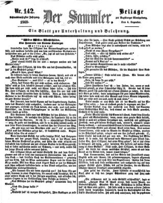 Der Sammler (Augsburger Abendzeitung) Samstag 4. Dezember 1869