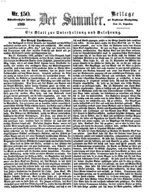 Der Sammler (Augsburger Abendzeitung) Freitag 24. Dezember 1869