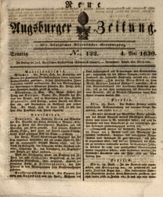 Neue Augsburger Zeitung Dienstag 4. Mai 1830