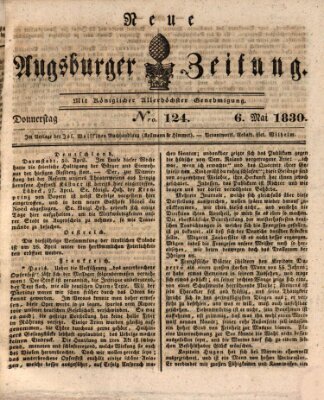 Neue Augsburger Zeitung Donnerstag 6. Mai 1830