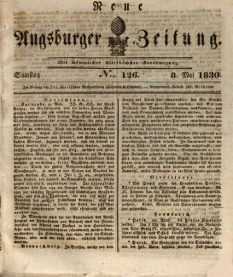 Neue Augsburger Zeitung Samstag 8. Mai 1830