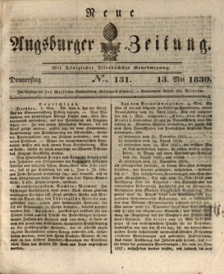 Neue Augsburger Zeitung Donnerstag 13. Mai 1830