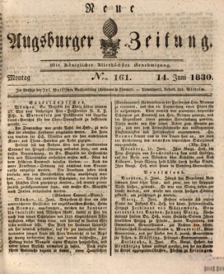 Neue Augsburger Zeitung Montag 14. Juni 1830