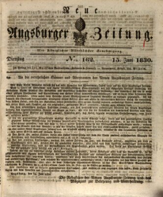 Neue Augsburger Zeitung Dienstag 15. Juni 1830