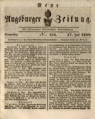 Neue Augsburger Zeitung Donnerstag 17. Juni 1830