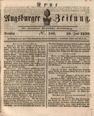 Neue Augsburger Zeitung Samstag 19. Juni 1830