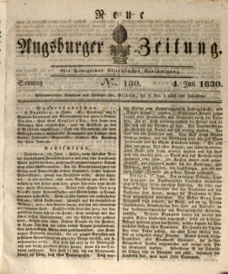 Neue Augsburger Zeitung Sonntag 4. Juli 1830