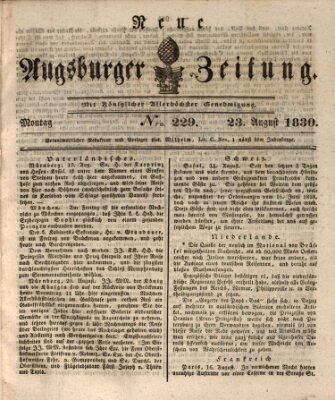 Neue Augsburger Zeitung Montag 23. August 1830