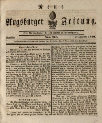 Neue Augsburger Zeitung Samstag 9. Oktober 1830