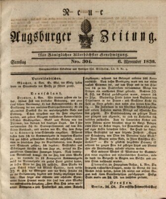 Neue Augsburger Zeitung Samstag 6. November 1830