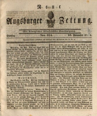 Neue Augsburger Zeitung Dienstag 16. November 1830