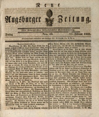 Neue Augsburger Zeitung Freitag 11. Februar 1831