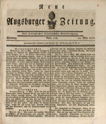 Neue Augsburger Zeitung Sonntag 15. Mai 1831