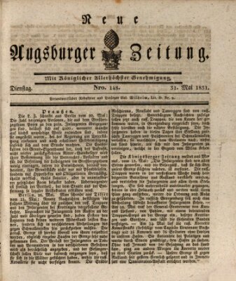 Neue Augsburger Zeitung Dienstag 31. Mai 1831