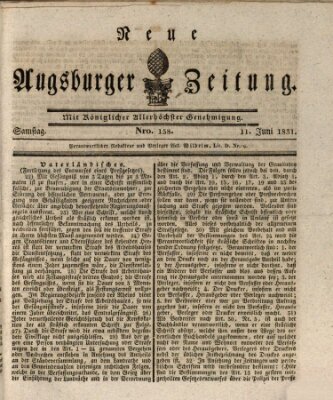 Neue Augsburger Zeitung Samstag 11. Juni 1831