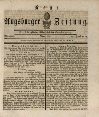 Neue Augsburger Zeitung Mittwoch 15. Juni 1831