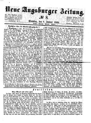 Neue Augsburger Zeitung Sonntag 8. Januar 1860