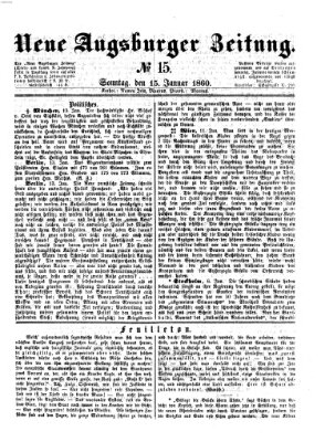 Neue Augsburger Zeitung Sonntag 15. Januar 1860