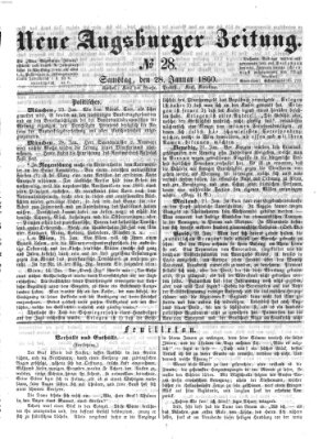 Neue Augsburger Zeitung Samstag 28. Januar 1860