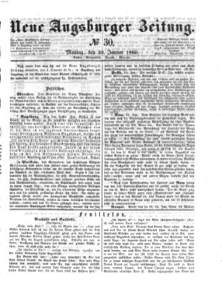 Neue Augsburger Zeitung Montag 30. Januar 1860