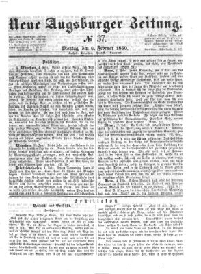 Neue Augsburger Zeitung Montag 6. Februar 1860