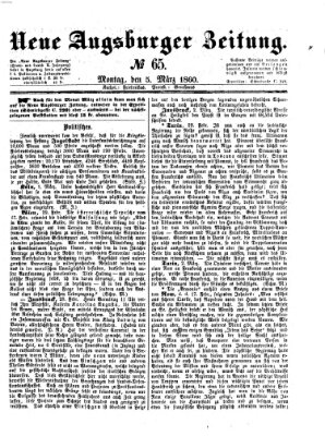 Neue Augsburger Zeitung Montag 5. März 1860