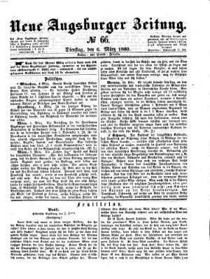 Neue Augsburger Zeitung Dienstag 6. März 1860