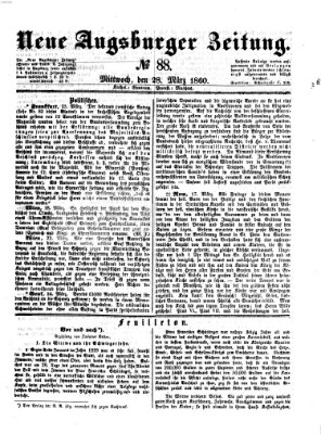 Neue Augsburger Zeitung Mittwoch 28. März 1860