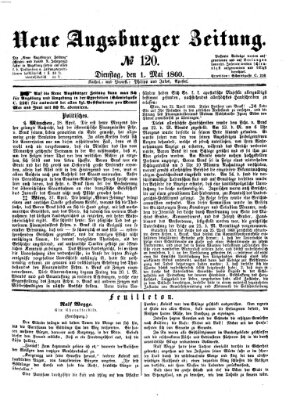 Neue Augsburger Zeitung Dienstag 1. Mai 1860