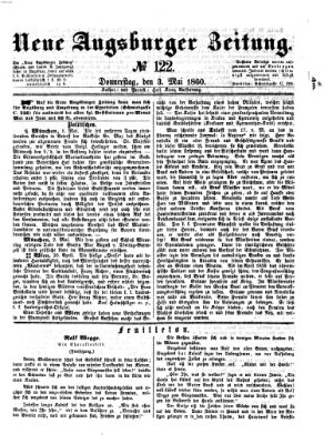 Neue Augsburger Zeitung Donnerstag 3. Mai 1860