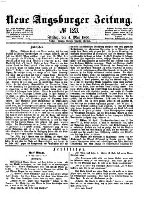 Neue Augsburger Zeitung Freitag 4. Mai 1860