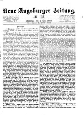 Neue Augsburger Zeitung Sonntag 6. Mai 1860