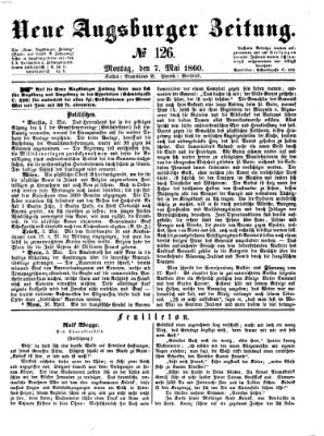 Neue Augsburger Zeitung Montag 7. Mai 1860