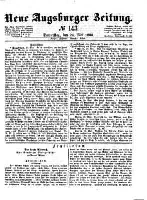 Neue Augsburger Zeitung Donnerstag 24. Mai 1860