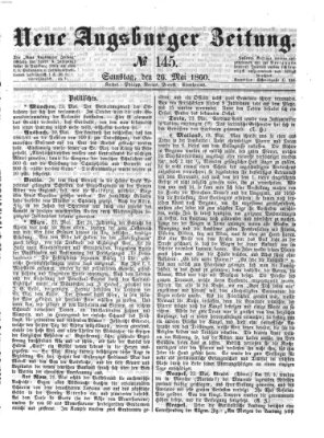 Neue Augsburger Zeitung Samstag 26. Mai 1860