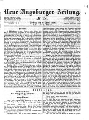 Neue Augsburger Zeitung Freitag 8. Juni 1860