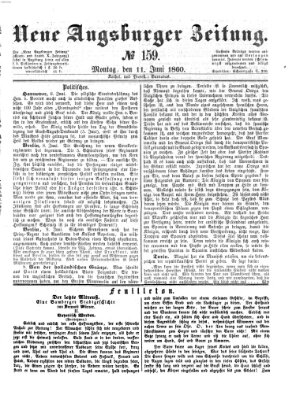 Neue Augsburger Zeitung Montag 11. Juni 1860