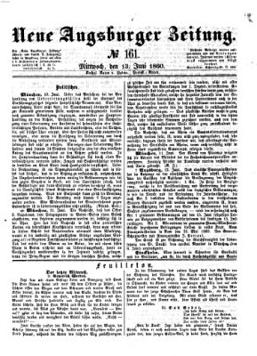 Neue Augsburger Zeitung Mittwoch 13. Juni 1860