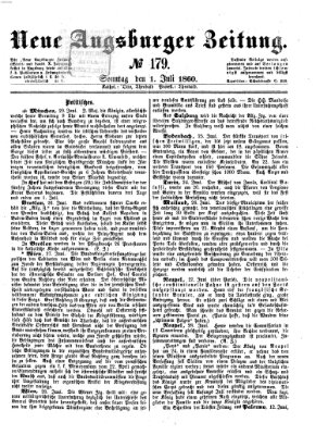 Neue Augsburger Zeitung Sonntag 1. Juli 1860