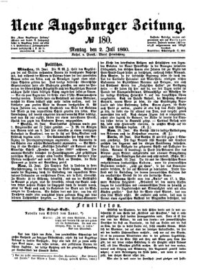 Neue Augsburger Zeitung Montag 2. Juli 1860