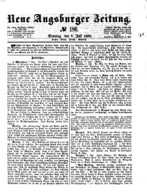 Neue Augsburger Zeitung Sonntag 8. Juli 1860