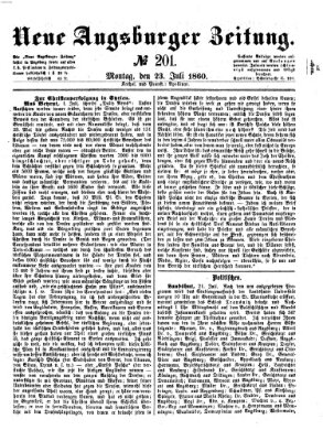 Neue Augsburger Zeitung Montag 23. Juli 1860