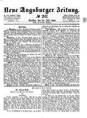 Neue Augsburger Zeitung Dienstag 24. Juli 1860