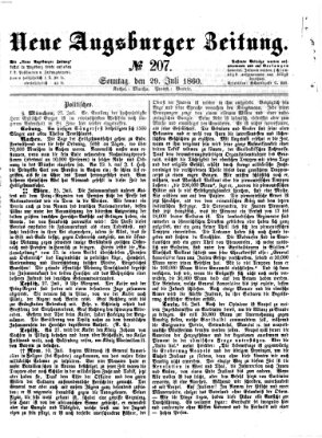 Neue Augsburger Zeitung Sonntag 29. Juli 1860