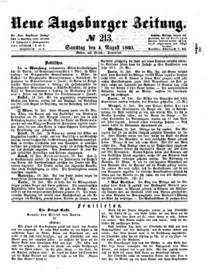 Neue Augsburger Zeitung Samstag 4. August 1860