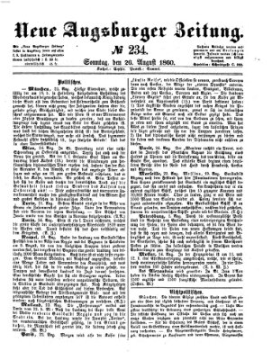 Neue Augsburger Zeitung Sonntag 26. August 1860